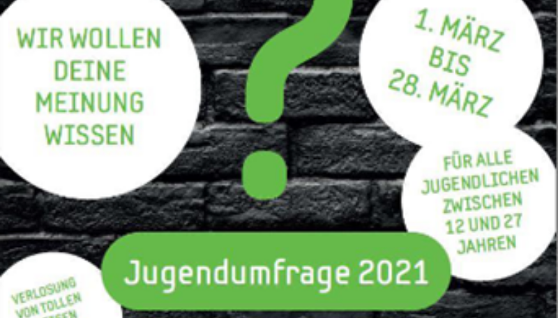 Plakat mit Fragezeichen.