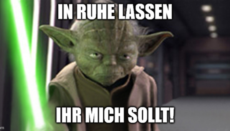 Joda mit Lichtschwert.